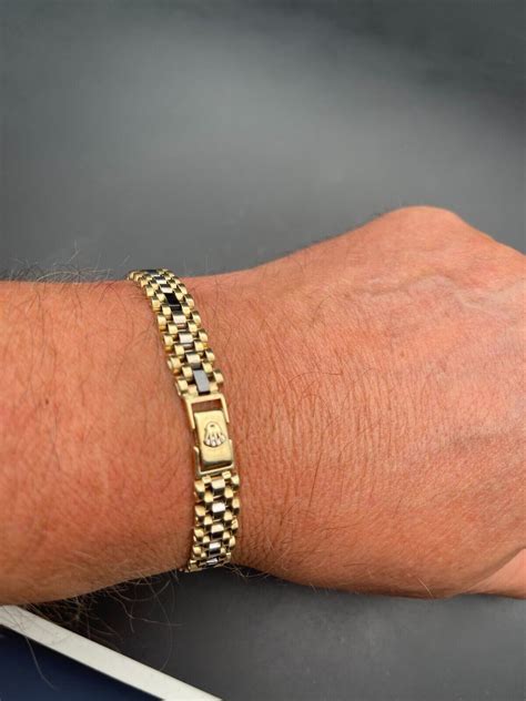 gold rolex bracelet women's|Rolex 14k gold men's bracelet.